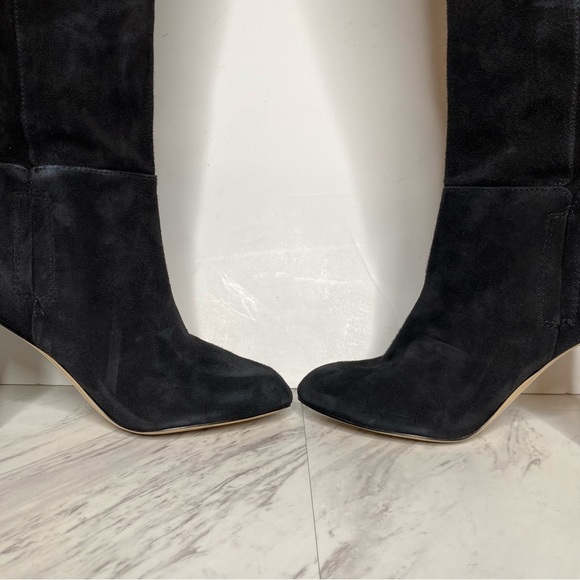 Sam Edelman Caprice Black Suede Knee High Boot 8 1/2 M - Picture 8 of 16